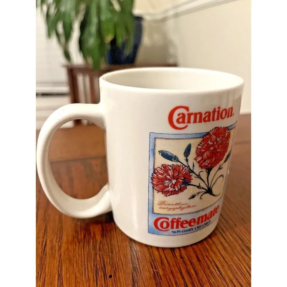 Vtg 1993 Carnation Coffee-mate Coffee Mugs Botanical Collector's Series Lot of 3